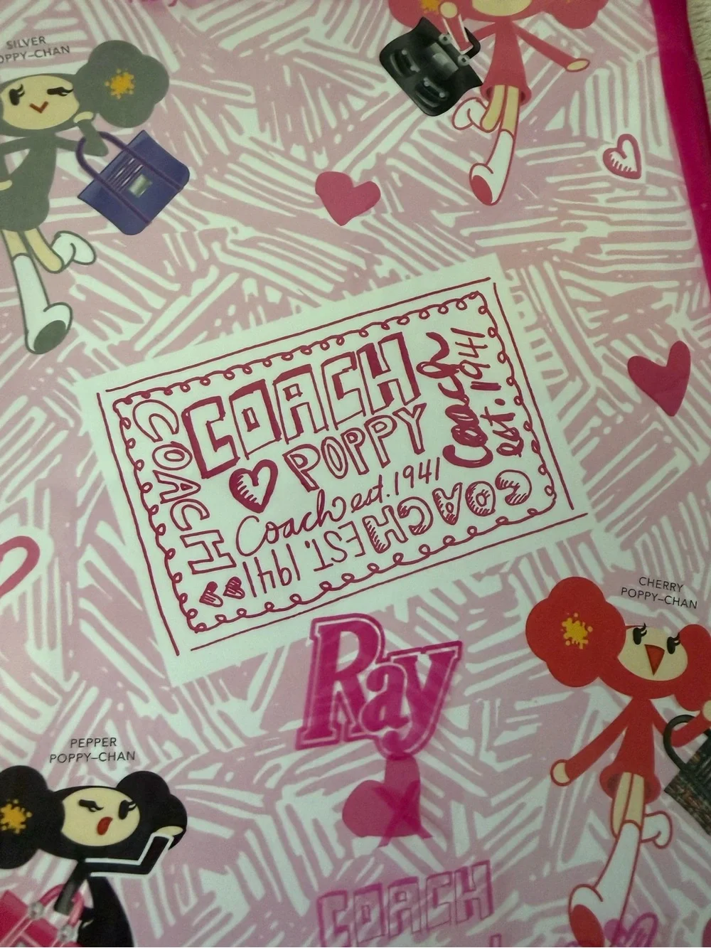 Coach Poppy Chan hardcover journal notebook New in wrapping Japan exclusive